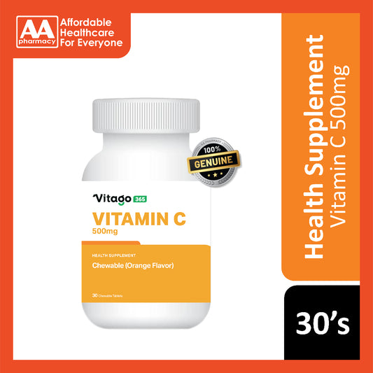 Vitago365 Vitamin C 500mg Chewable Tablet 30's