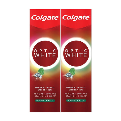 Colgate Toothpaste Optic White Mint Plus Mineral  100g Twin Pack