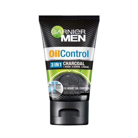 Garnier Men Turbolight Oil Control 3 In 1 Charcoal 100ml