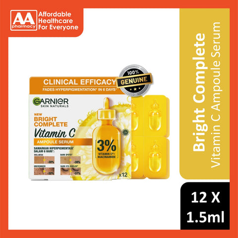 Garnier Bright Complete Vitamin C Ampoule Serum 12s