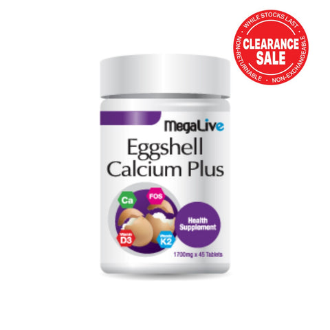 Megalive Eggshell Calcium Plus Tablets 2x45's