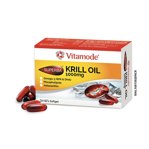 Vitamode Superba Krill Oil 1000mg Softgel 3x10's