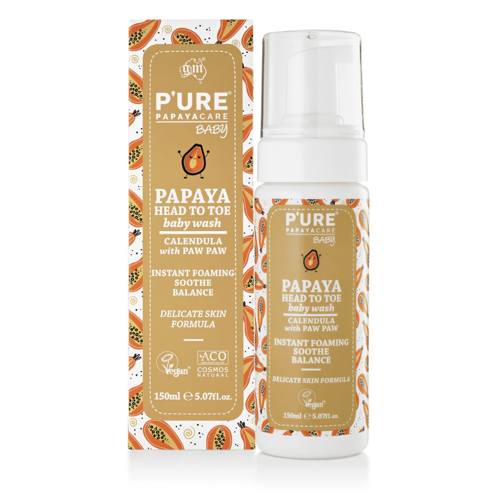 P'ure Papaya Care Baby Papaya Head To Toe Baby Wash 150ml