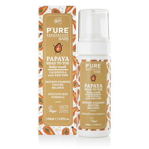 P'ure Papaya Care Baby Papaya Head To Toe Baby Wash 150ml