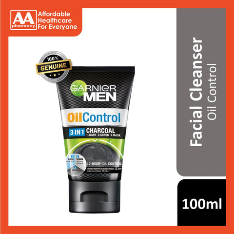 Garnier Men Turbolight Oil Control 3 In 1 Charcoal 100ml