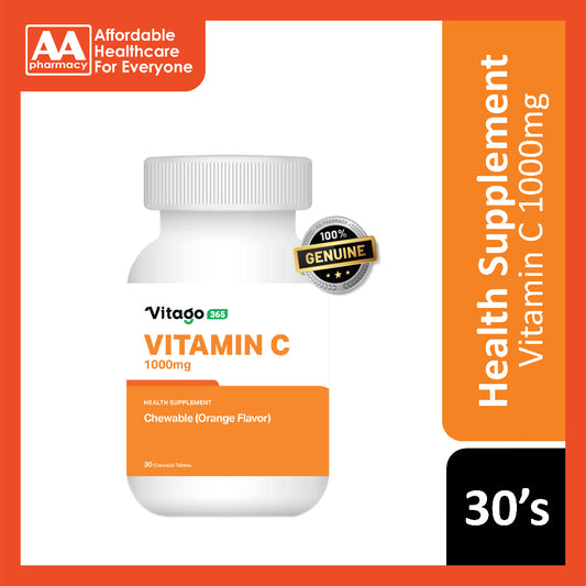Vitago365 Vitamin C 1000mg Chewable Tablet 30's