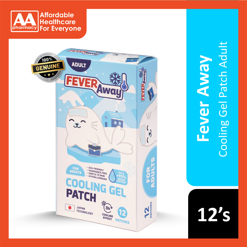 Feveraway Cooling Gel Patch (Adult) 12's [MDA Approved]