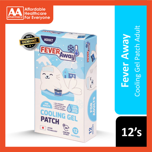 Feveraway Cooling Gel Patch (Adult) 12's