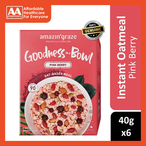 Amazin' Graze Goodness Bowl Pink Berry 6x40g