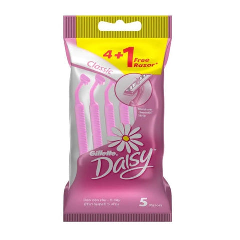 Gillette Women Daisy Classic Disposable Razor 4+1s