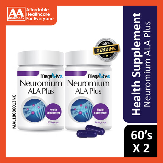 Megalive Neuromium Ala Plus Vegicaps 2x60's