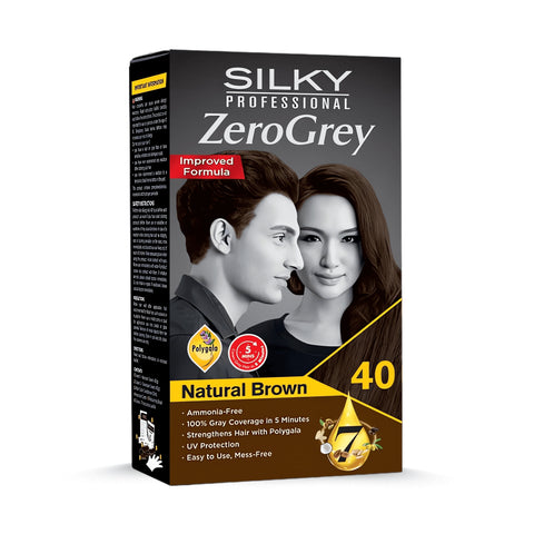 Silky Zero Grey 40 Natural Brown