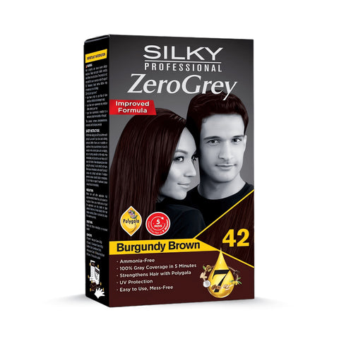 Silky Zero Grey 42 Burgundy Brown