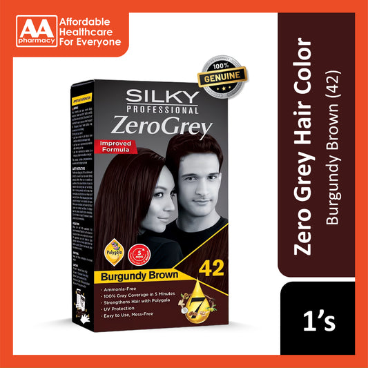 Silky Zero Grey 42 Burgundy Brown