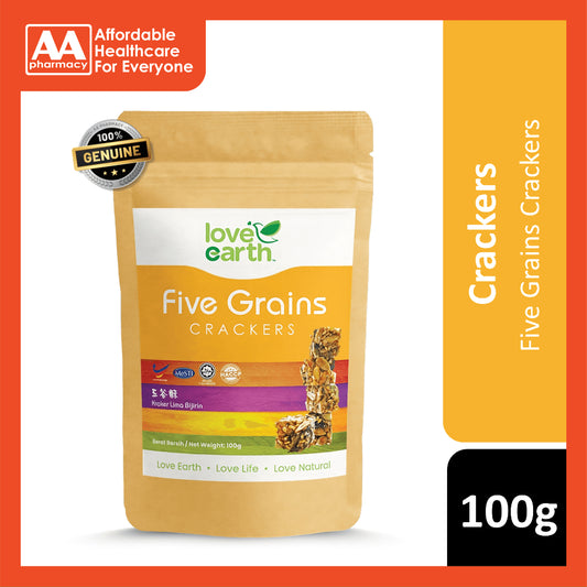 Love Earth Organic Five Grains Crackers 100g