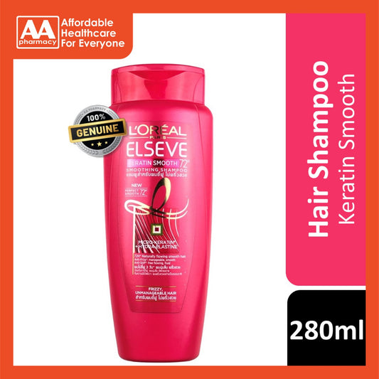 Loreal Elseve Keratin Smooth 72h Shampoo 280ml