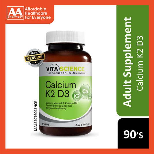 VitaScience Calcium K2 D3 Tablets 90's