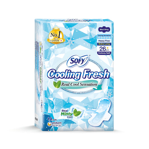 Sofy Cooling Fresh Day Maxi Wing 26cm 14's