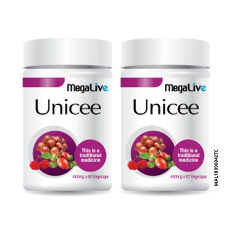 Megalive Unicee (Natural Vitamin C) 440mg Vegicaps 2x60's