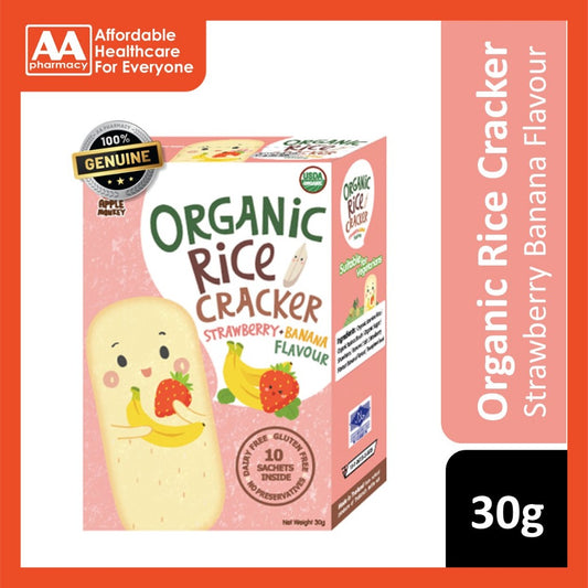 Apple Monkey Rice Cracker-Strawberry Banana 30g
