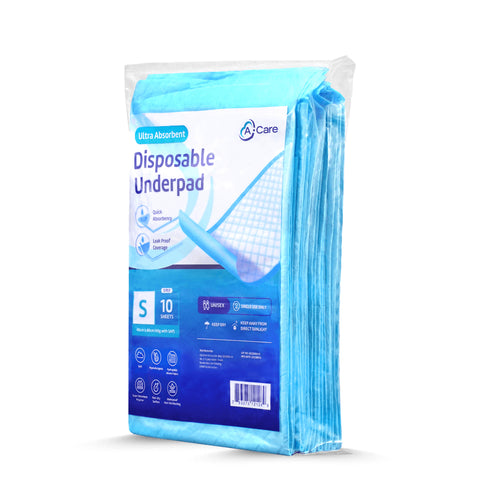 A-Care Ultra Absorbent Disposable Underpad Size S 40x60cm (10's) – AA  Pharmacy