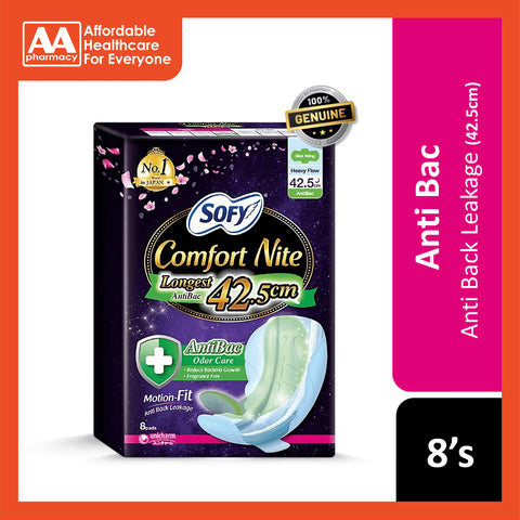 Sofy Body Fit Comfort Nite 42.5cm Anti-Bac 8's