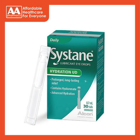 Systane Hydration Lubricant Eye Drops (Bottle 10mL/ Ud 0.7mLx30 Vials)