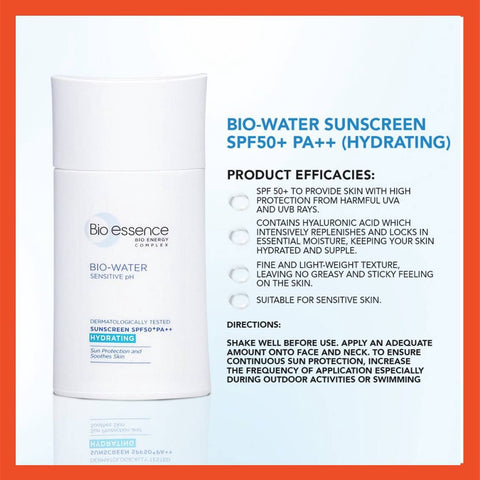 Bio Essence Bio-Water Hydrating Sunscreen SPF50+ Pa++  40mL