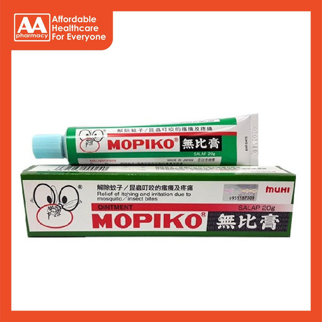 Mopiko Ointment (For Mosquito/Insect Bites) 20g – AA Pharmacy