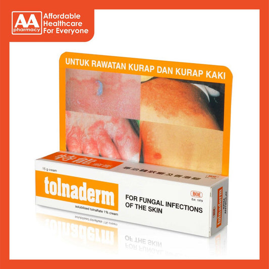 Tolnaderm Cream (Solubilised Tolnaftate 1% ) 15g