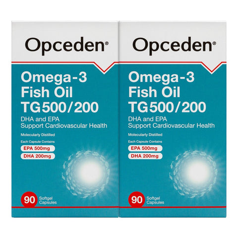 Opceden Omega 3 Fish Oil Tg500/200 Softgel Capsule 2X90's (Twinpack) (Halal)