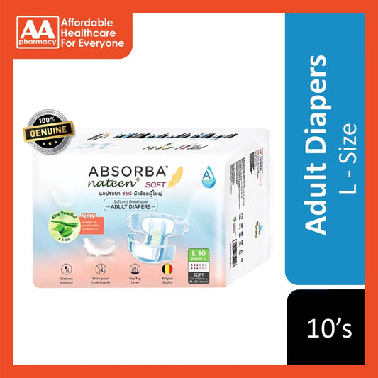 Absorba Nateen Soft Adult Diapers L Size (10's)