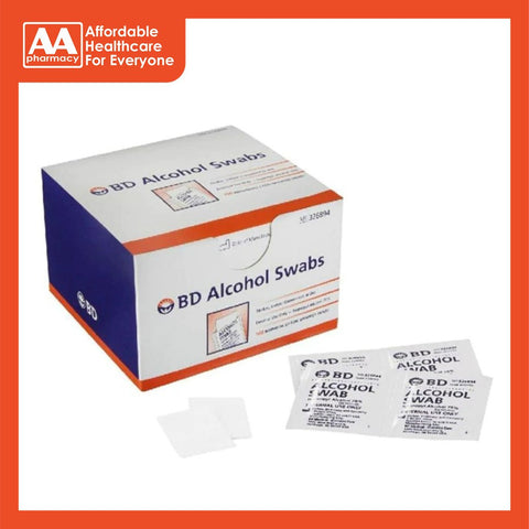 Bd Alcohol (Isopropyl Alcohol 70%) Swabs - 100's