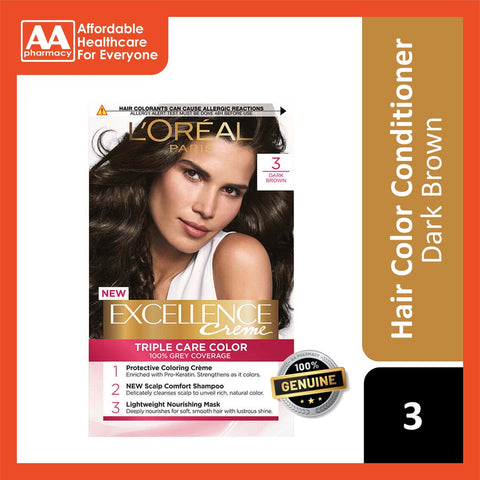 L'Oreal Paris Excellence Hair Creme Colour 3 (Dark Brown)