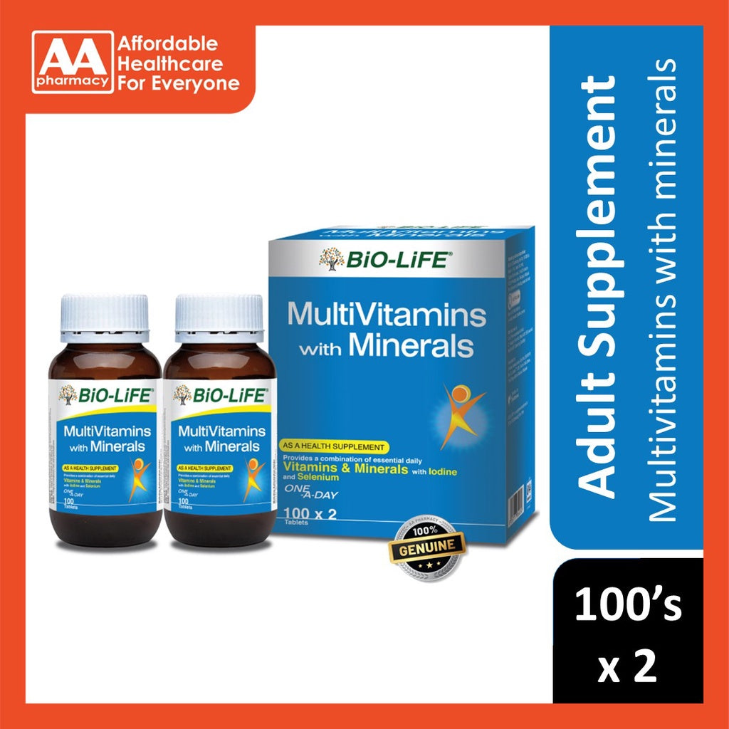 Bio-Life Multivitamins With Minerals Tablet 2x100's – AA Pharmacy