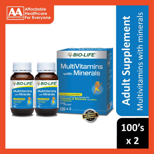 Bio-Life Multivitamins With Minerals Tablet 2x100's