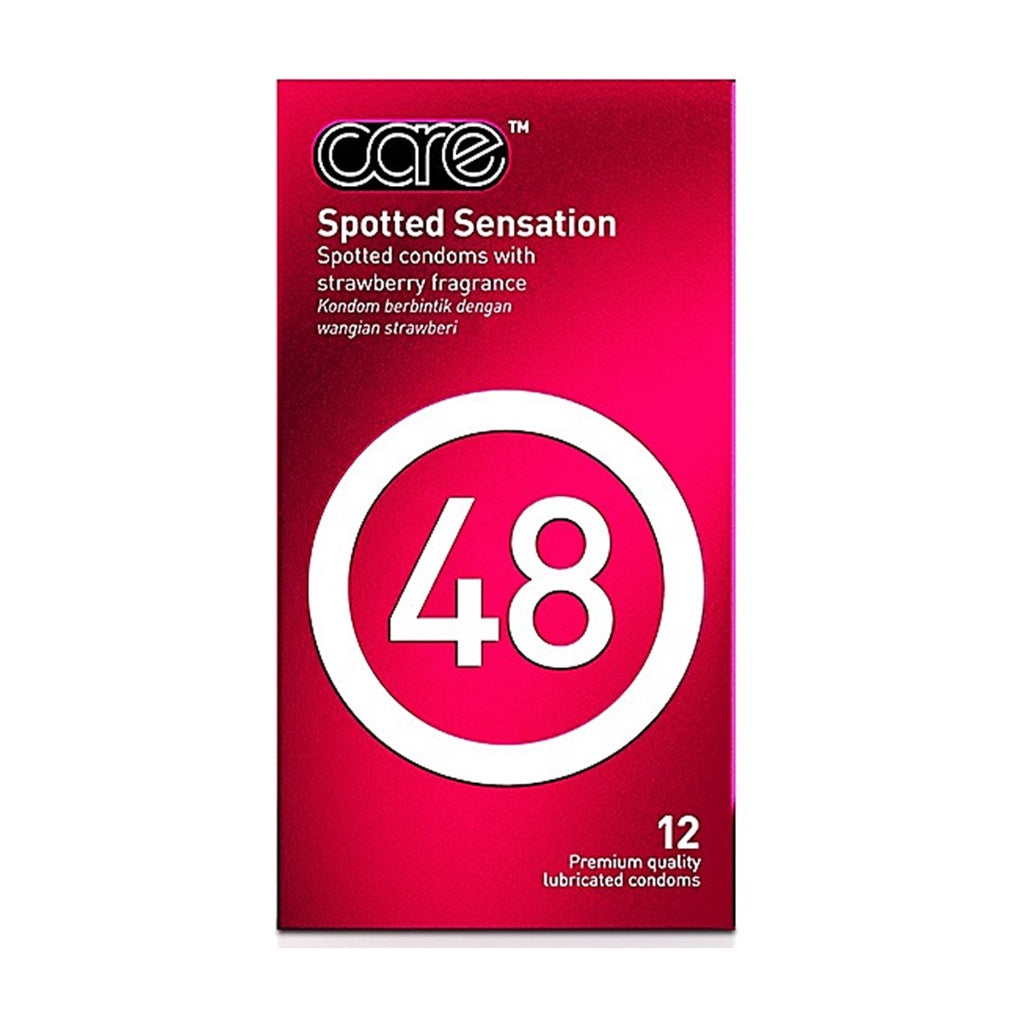 Care 48 Spotted Sensation Premium Quality Lubricated Condoms 12's