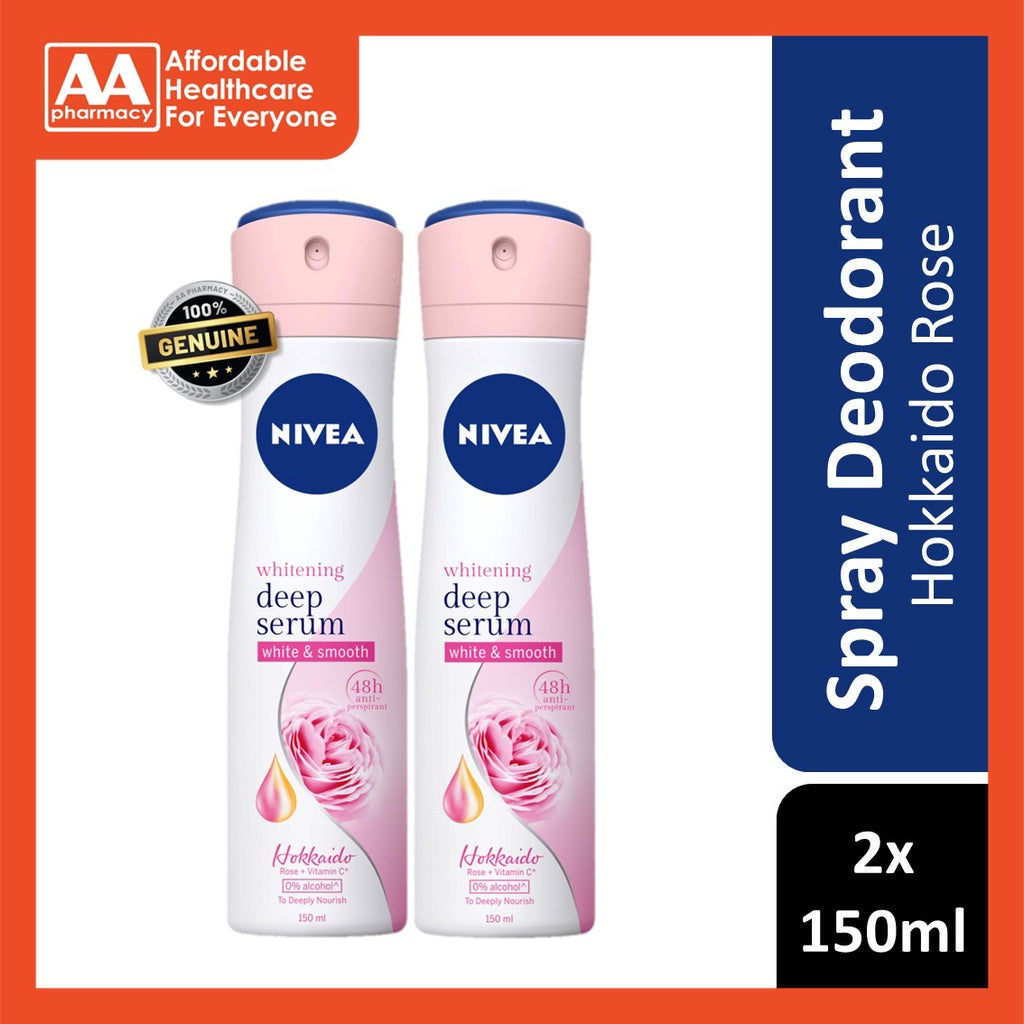 Nivea Deodorant Female Hokkaido Rose Spray Twin Pack 2x150mL