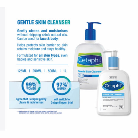 Cetaphil Gentle Skin Cleanser 1L Twinpack