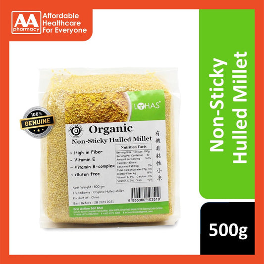 Lohas Organic Non-Sticky Hulled Millet 500g