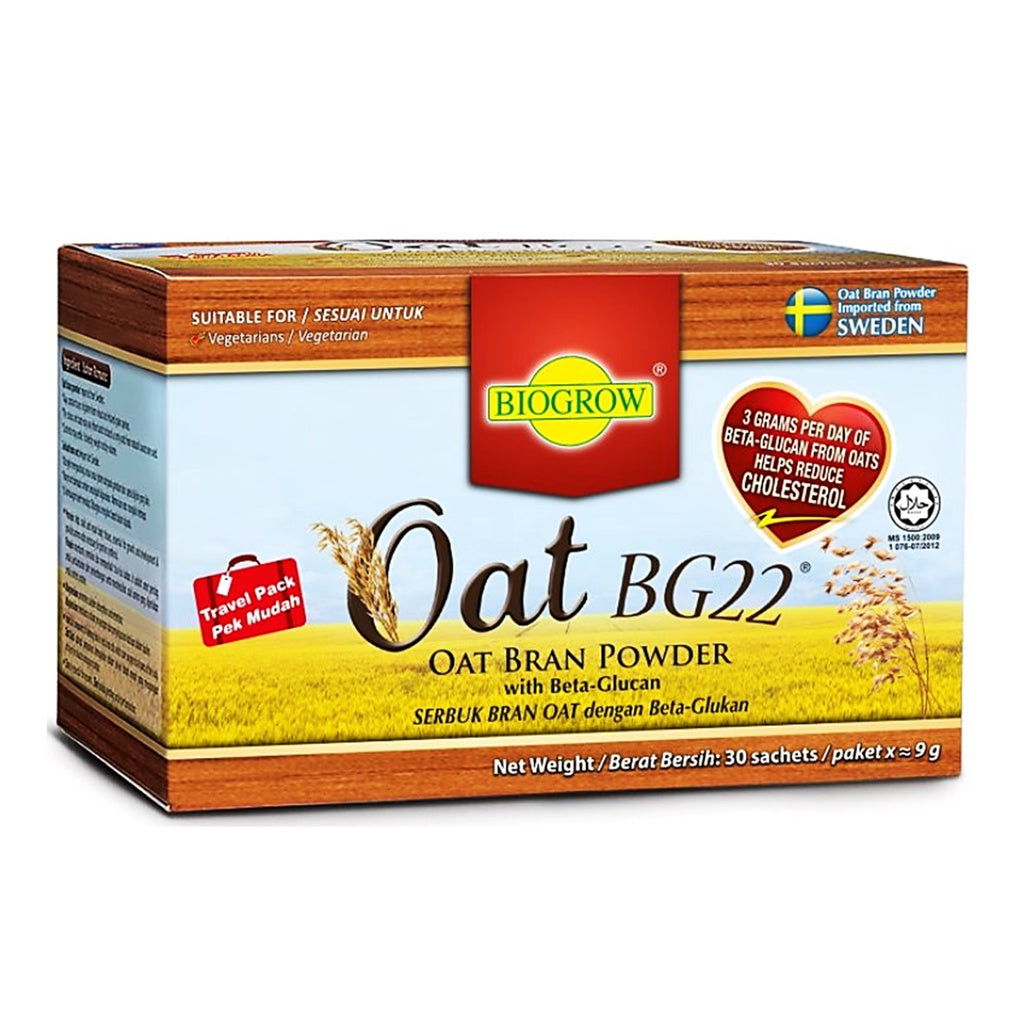 Biogrow BG22 Oat Bran Powder Travel Pack 9gx30's – AA Pharmacy