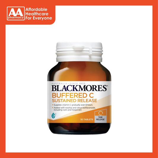 [30's] Blackmores Buffered C Sustained Release 500mg Tablets (30's) [Halal]