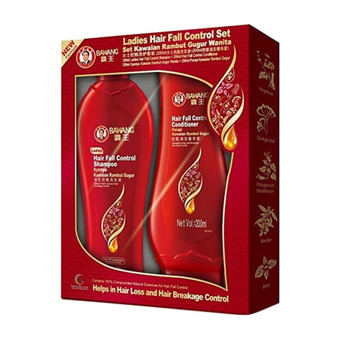 Bawang Ladies Hair Fall Control Set (Shampoo+Conditioner+Free 80mL Shampoo)