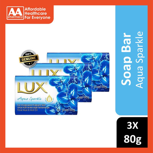 Lux Soap Bar 3x80g (Aqua Sparkle)