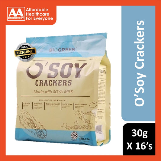 Biogreen O'soy Crackers 16x30g