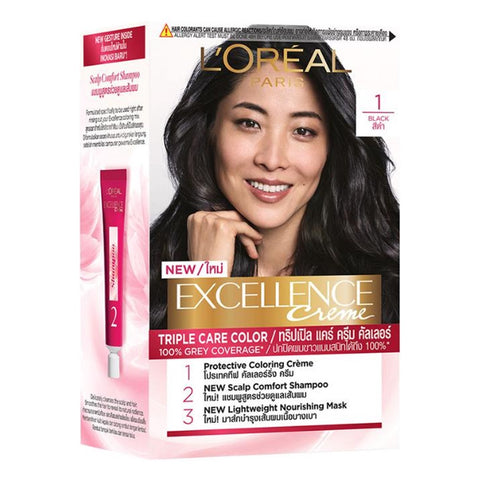 L'Oreal Paris Excellence Hair Creme Colour 1 (Natural Black)