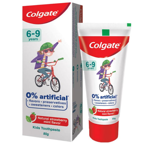 Colgate Kids Toothpaste 0% Artificial 6-9 Years (Natural Strawberry Mint) 80g