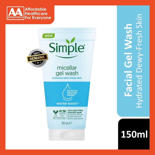 Simple Water Boost Micellar Facial Wash Gel 150mL
