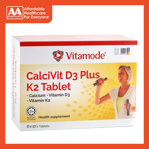 Vitamode Calcivit D3 Plus K2 Tablet 6x10's – AA Pharmacy
