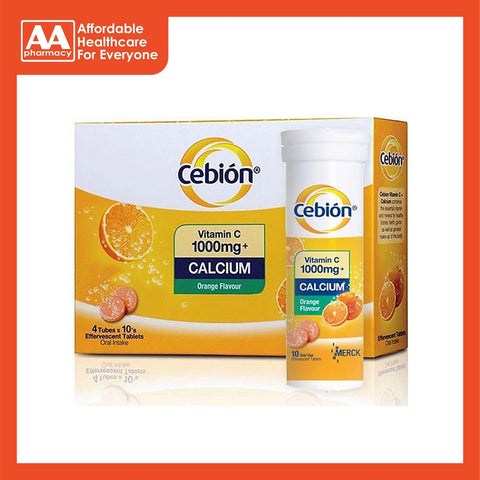 Cebion Vit C 1000mg + Calcium Eff Orange Tablet (4X10's)